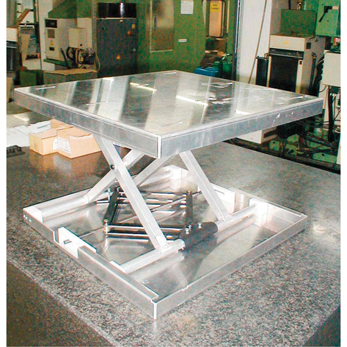 Dessus de table &eacute;l&eacute;vatrice &agrave; ciseaux Lift-Tool, 23" lo x 22" la, Aluminium, Capacit&eacute; 300 lb NRZ Safety Inc.