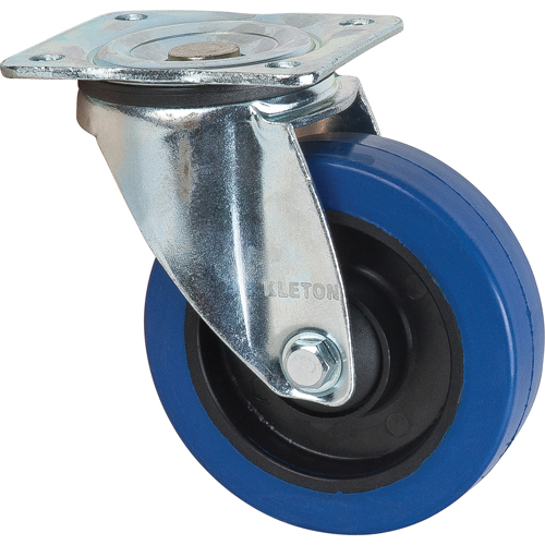 Roulette bleue, Pivotant, 5" (127 mm), Caoutchouc, 400 lb (181 kg) NRZ Safety Inc.