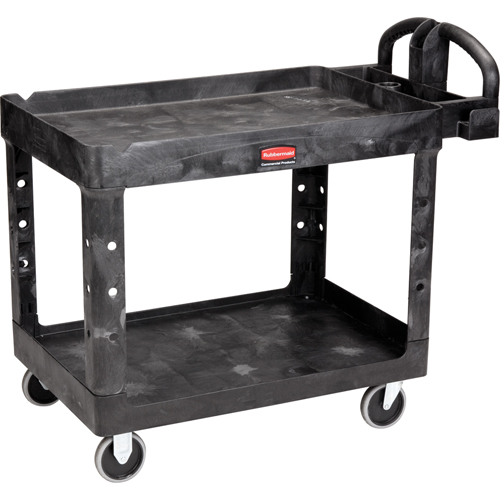 Heavy Duty Utility Cart - 4546-00, 2 Tiers, 26" x 33-1/4" x 55", 750 lbs. Capacity NRZ Safety Inc.