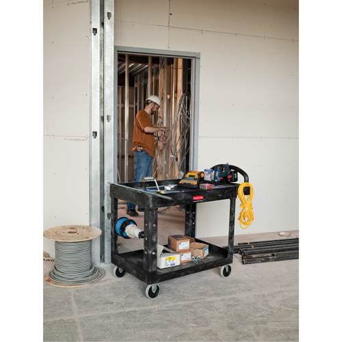 Heavy Duty Utility Cart - 4500-88, 2 Tiers, 17-1/8" x 33-1/4" x 39", 500 lbs. Capacity NRZ Safety Inc.