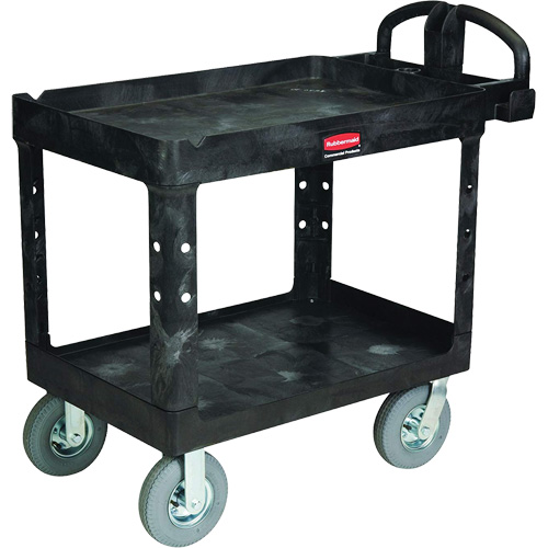 Heavy-Duty Utility Cart, 2 Tiers, 25-1/4" x 37-1/8 x 36-3/8", 500 lbs. Capacity NRZ Safety Inc.