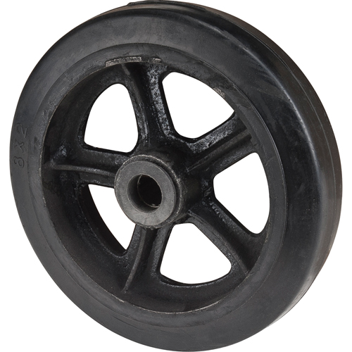Mold-On Rubber Wheel, 8" (203 mm) Dia. x 2" (51 mm) W, 400 lbs. (181 kg.) Capacity NRZ Safety Inc.