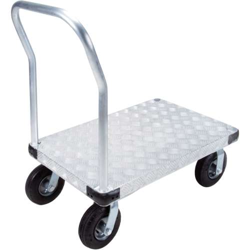 Chariots &agrave; plateforme en aluminium, 24" la x 36" lo, 1400 lb cap, Roues Pneumatique NRZ Safety Inc.