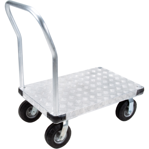 Chariots &agrave; plateforme en aluminium, 24" la x 36" lo, 1100 lb cap, Roues Anticrevaison NRZ Safety Inc.