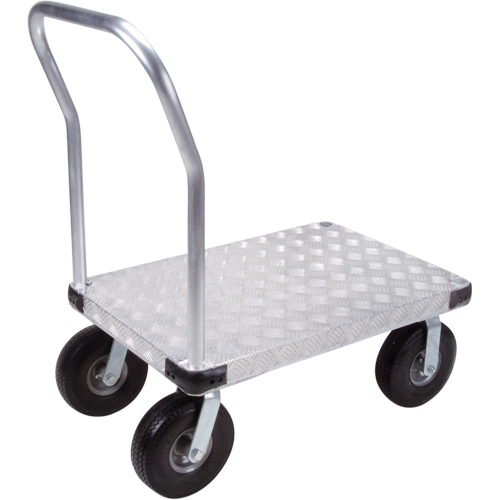 Aluminum Platform Truck, 24" W x 36" L, 1200 lbs. Cap., Flat Free Wheels NRZ Safety Inc.