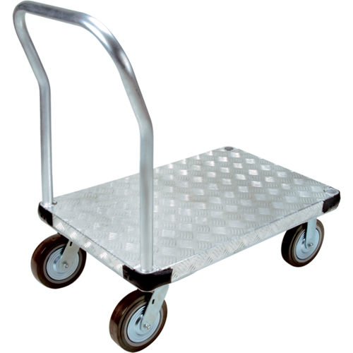 Chariots &agrave; plateforme en aluminium, 24" la x 48" lo, 4000 lb cap, Roues Polyur&eacute;thane NRZ Safety Inc.