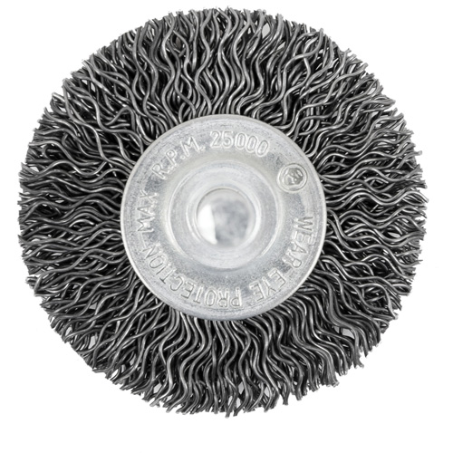 105-2 Shaft Mounted Crimped Radial Brush, 2", .02" Fill NRZ Safety Inc.