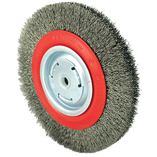 101G-2M Medium Wire Wheel, 8" Dia., 0.014" Fill, 1/2" - 2" Arbor NRZ Safety Inc.