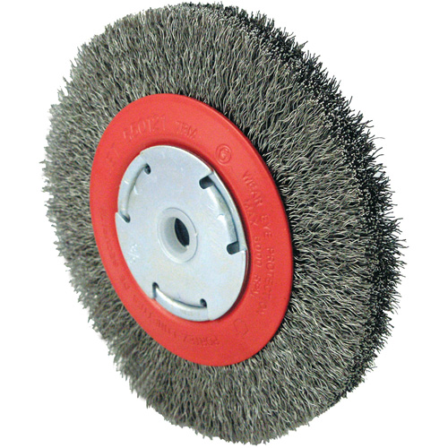 101F-2M Crimped Wire Brush, 6" Dia., 0.014" Fill, 1/2" - 2" Arbor NRZ Safety Inc.