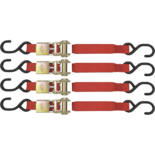 ITD-1154R Ratchet Tie Down Set, S-Hook, 1" W x 15' L, 1500 lbs. (680 kg) Working Load Limit NRZ Safety Inc.