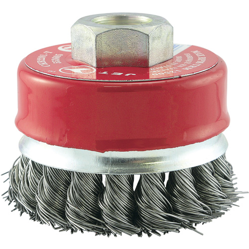 CKB2201T Brosse boisseau &agrave; fil nou&eacute;, 2-3/4" dia. x 5/8"-11 arbre NRZ Safety Inc.