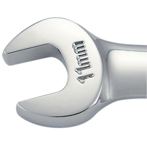 Cl&eacute; mixte &agrave; cliquet &agrave; motif long non r&eacute;versible, 11 mm, Fini Chrome NRZ Safety Inc.