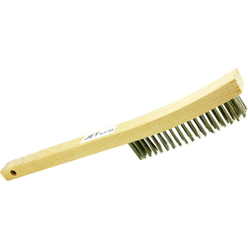4LHSS 4-Row Long Handle Hand Wire Scratch Brush, Stainless Steel, 4 x 19 Wire Rows, 13-3/4" Long NRZ Safety Inc.