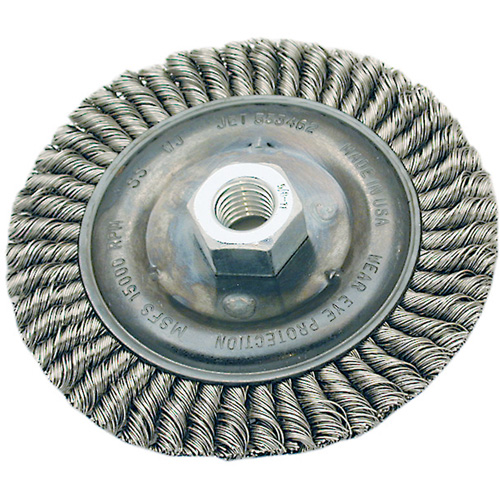 Stringer Bead Brush, 4" Dia., 0.022" Fill, 5/8"-11 Arbor, Steel NRZ Safety Inc.