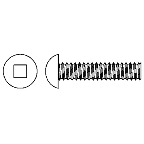 Round Head Machine Screws, #6-32 x 3" L, Zinc Plated NRZ Safety Inc.