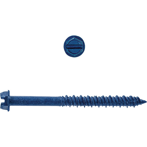 Hex Washer Slot SD Concrete Screws, 1/4" x 4" L, Zinc Plate NRZ Safety Inc.
