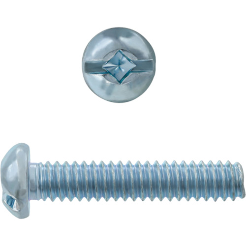 Round Square/Slot HD Machine Screws, #6 x 3" L, Zinc Plated NRZ Safety Inc.
