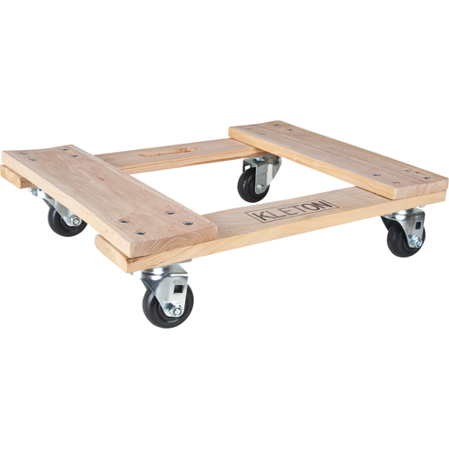 Hardwood Dolly, Polyolefin Wheels, 1000 lbs. Capacity, 18" W x 24" D x 7" H NRZ Safety Inc.