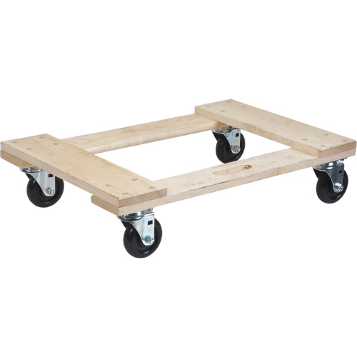 Socle roulant en bois dur, Roues en Polyol&eacute;fine, Capacit&eacute; de 900 lb, 18" la x 24" p x 7" h NRZ Safety Inc.
