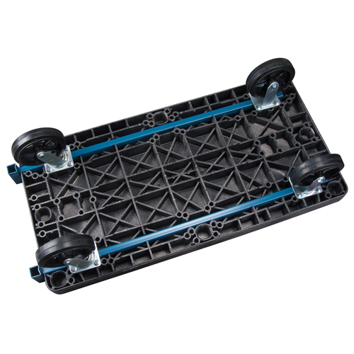 Plastic Platform Trucks, 48" L x 24" W, 2000 lbs. Cap., Mold-on Rubber Wheels NRZ Safety Inc.