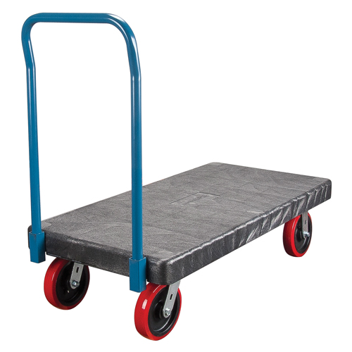 Plastic Platform Truck, 60" L x 30" W, 2500 lbs. Cap., Polyurethane Wheels NRZ Safety Inc.
