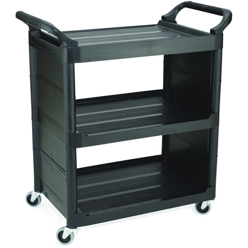 Bussing Cart with End Panels, 3 Tiers, 18-5/8" x 36-5/8" x 33-5/8", 150 lbs. Capacity NRZ Safety Inc.