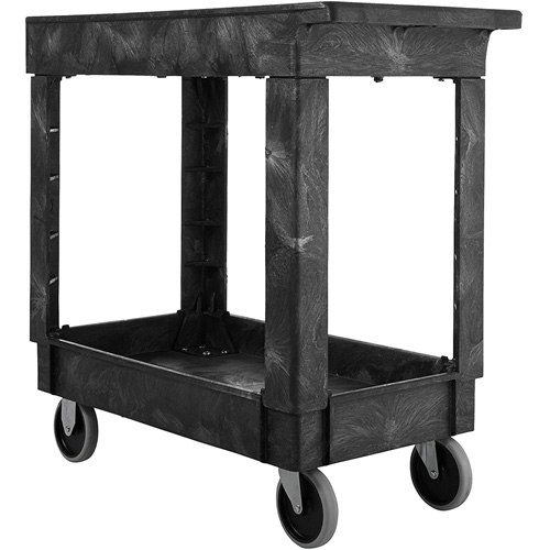 Flat Handle Utility Cart, 2 Tiers, 34" x 31-1/4" x 16", 500 lbs. Capacity NRZ Safety Inc.