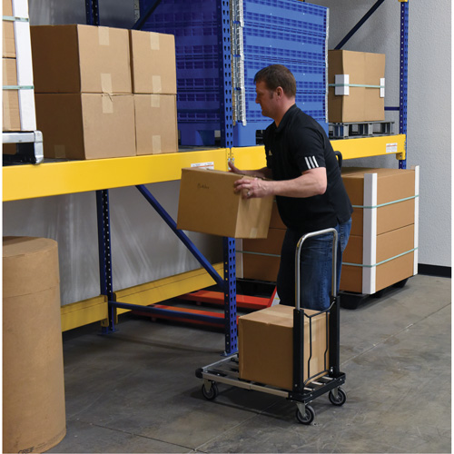 Fold-Up Platform Truck, Stainless Steel, 300 lbs., 28" L x 16" W, 33-1/2" High NRZ Safety Inc.