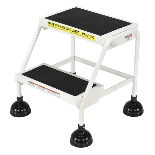 Stop-Step Ladders, 2 Steps, 16" Step Width, 18-9/16" Platform Height, Steel NRZ Safety Inc.