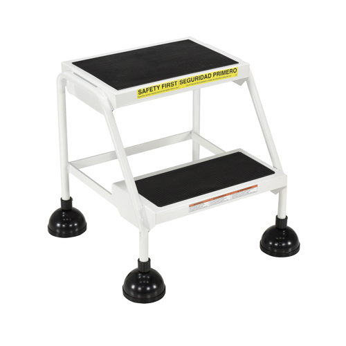 Stop-Step Ladders, 2 Steps, 16" Step Width, 18-9/16" Platform Height, Steel NRZ Safety Inc.