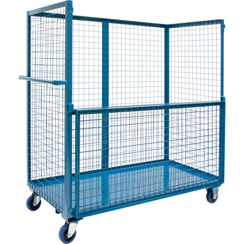 Chariot grillag&eacute; pour transport , Acier, 24" x 55" x 36", Capacit&eacute; 2400 lb NRZ Safety Inc.