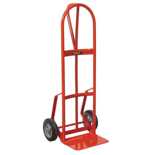 Hand Truck with Reinforced Noseplate - 126DRN-HB , P-Handle Handle, Steel, 51" Height, 800 lbs. Capacity NRZ Safety Inc.