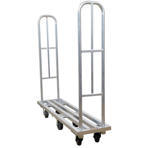 Aluminum U-Boat Platform Truck, 16" W x 63" L, 1322 lbs. Cap., Polyurethane Wheels NRZ Safety Inc.