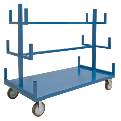 Mobile Pipe & Bar Rack, Steel, 72" W x 36" D x 60" H, 3000 lbs. Capacity NRZ Safety Inc.