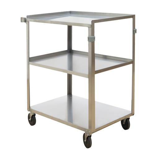 Shelf Carts, 3 Tiers, 18" W x 32" H x 27-3/8" D, 500 lbs. Capacity NRZ Safety Inc.