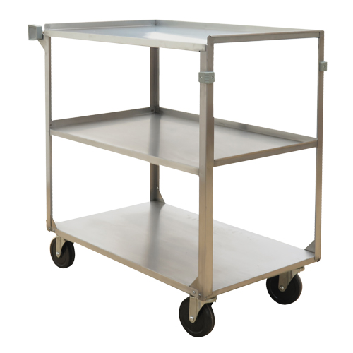 Shelf Carts, 3 Tiers, 21" W x 37-1/4" H x 35-1/8" D, 500 lbs. Capacity NRZ Safety Inc.