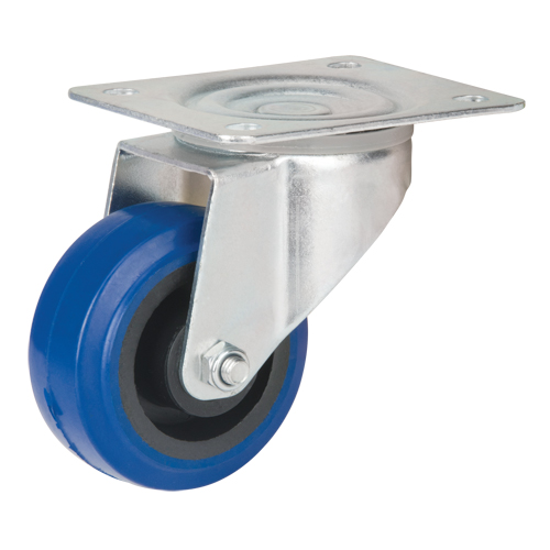 Blue Caster, Swivel, 3" (76 mm), Rubber, 285 lbs. (129 kg.) NRZ Safety Inc.