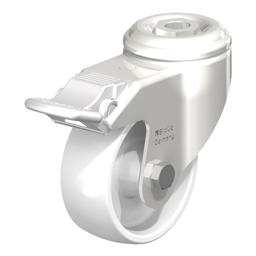 Impact-Resistant Nylon Caster, Swivel with Brake, 3-1/8" (79.5 mm) Dia., 265 lbs. (120 kg.) Capacity NRZ Safety Inc.