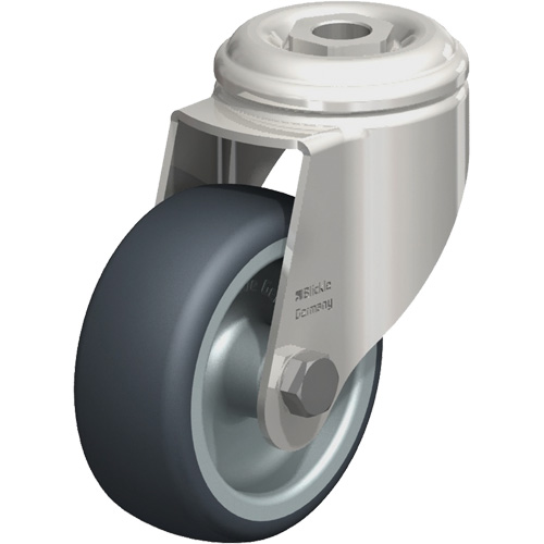 Stainless Steel Thermoplastic Elastomer Caster, Swivel, 3-1/8" (79.5 mm) Dia., 220 lbs. (100 kg.) Capacity NRZ Safety Inc.