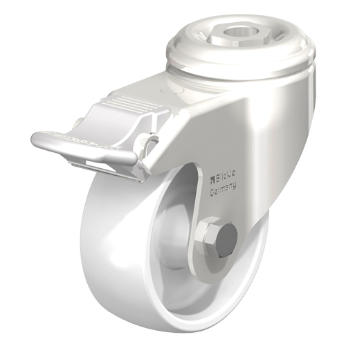 Roulette en nylon acier inoxydable, Pivotant avec frein, Diam&egrave;tre 5" (127 mm), Capacit&eacute; 265 lb (120 kg) NRZ Safety Inc.
