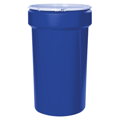 Nestable Polyethylene Drum, 30 US gal (25 imp. gal.), Open Top, Blue NRZ Safety Inc.
