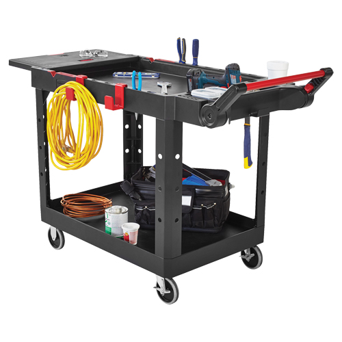 Heavy-Duty Adaptable Utility Cart, 2 Tiers, 25-1/5" x 36" x 51-1/2", 500 lbs. Capacity NRZ Safety Inc.