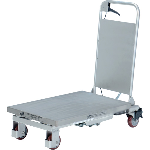 Table &eacute;l&eacute;vatrice hydraulique manuelle &agrave; ciseaux, 27-1/2" lo x 17-5/8" la, Partiellement en acier inoxydable, Capacit&eacute; 400 lb NRZ Safety Inc.