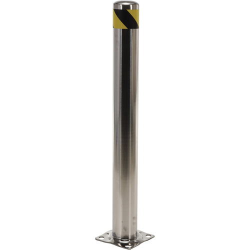 Butoir de s&eacute;curit&eacute;, Acier inoxydable, 42" h x 8" la, Argent NRZ Safety Inc.
