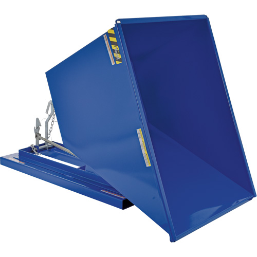 Conteneur autobasculeur, Acier, 1 vg³, Bleu NRZ Safety Inc.