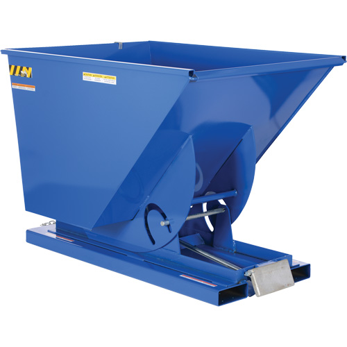 Self-Dumping Hopper, Steel, 1-1/2 cu.yd., Blue NRZ Safety Inc.