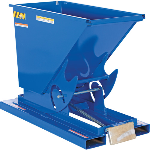 Self-Dumping Hopper, Steel, 1/3 cu.yd., Blue NRZ Safety Inc.