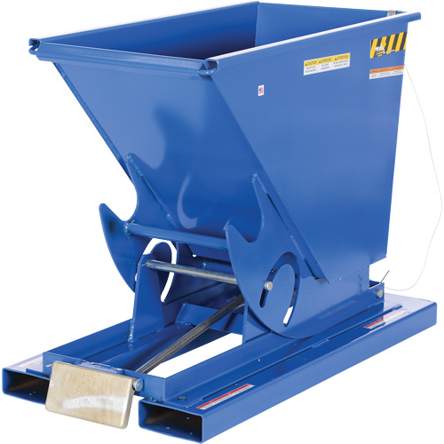 Self-Dumping Hopper, Steel, 1/3 cu.yd., Blue NRZ Safety Inc.