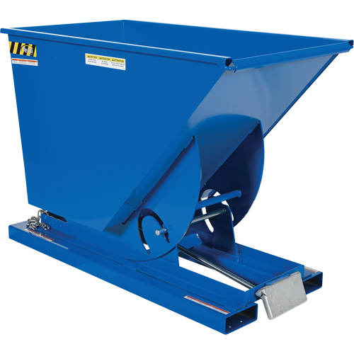 Self-Dumping Hopper, Steel, 3/4 cu.yd., Blue NRZ Safety Inc.