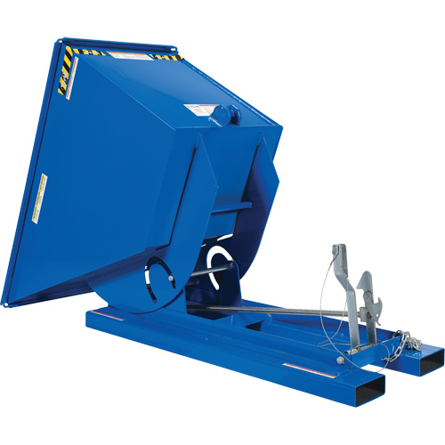 Self-Dumping Hopper, Steel, 3/4 cu.yd., Blue NRZ Safety Inc.
